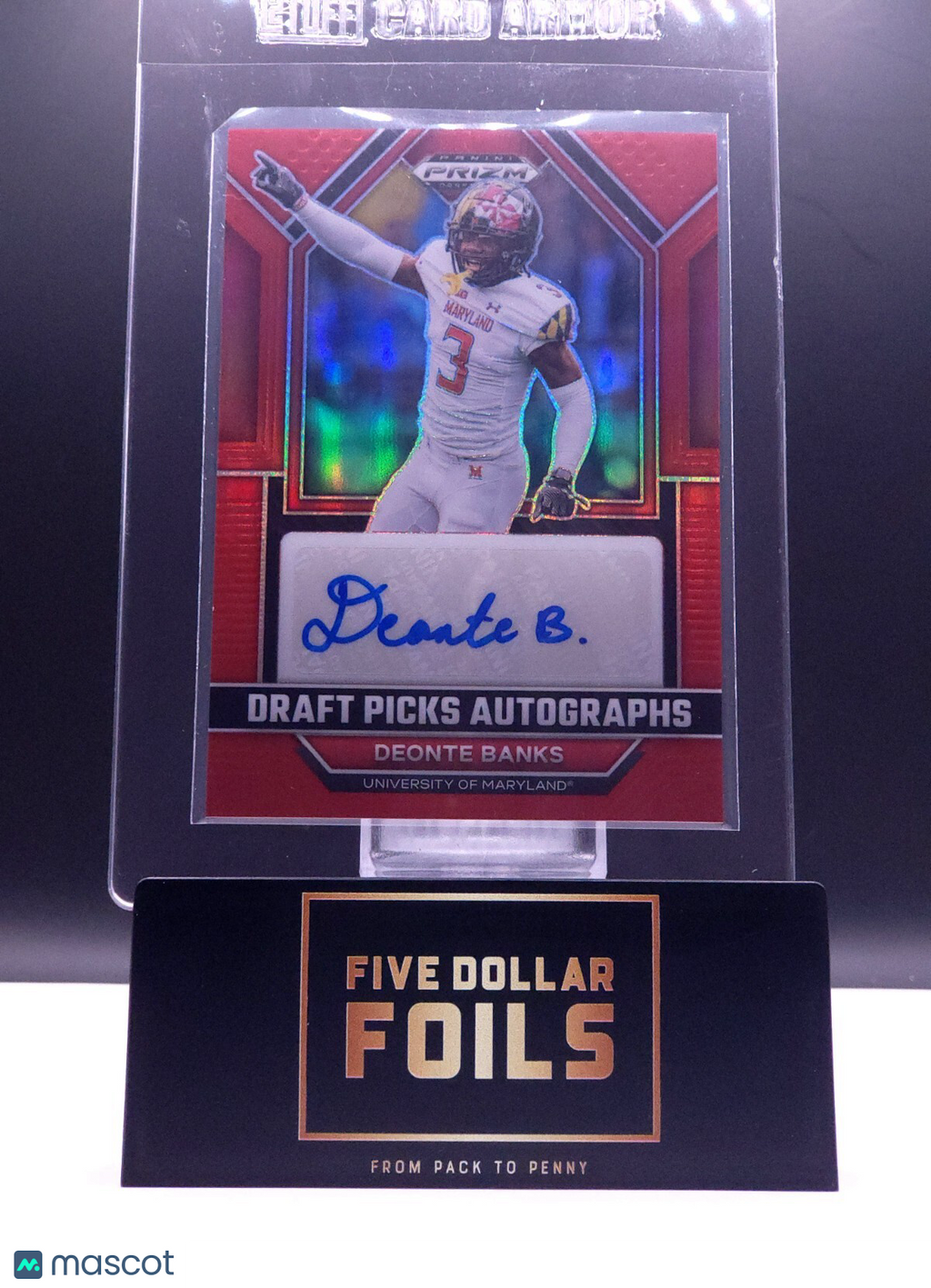 *Free Shipping @ $10* 2023 Prizm Draft Picks #DPA-DBA Deonte Banks 097/199 Red