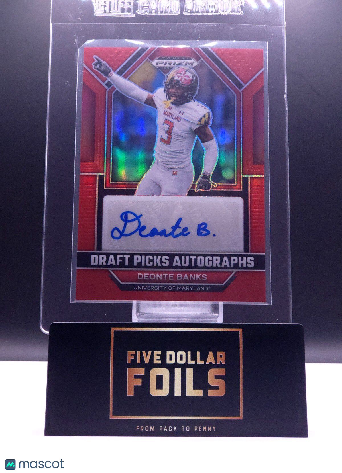 *Free Shipping @ $10* 2023 Prizm Draft Picks #DPA-DBA Deonte Banks 097/199 Red