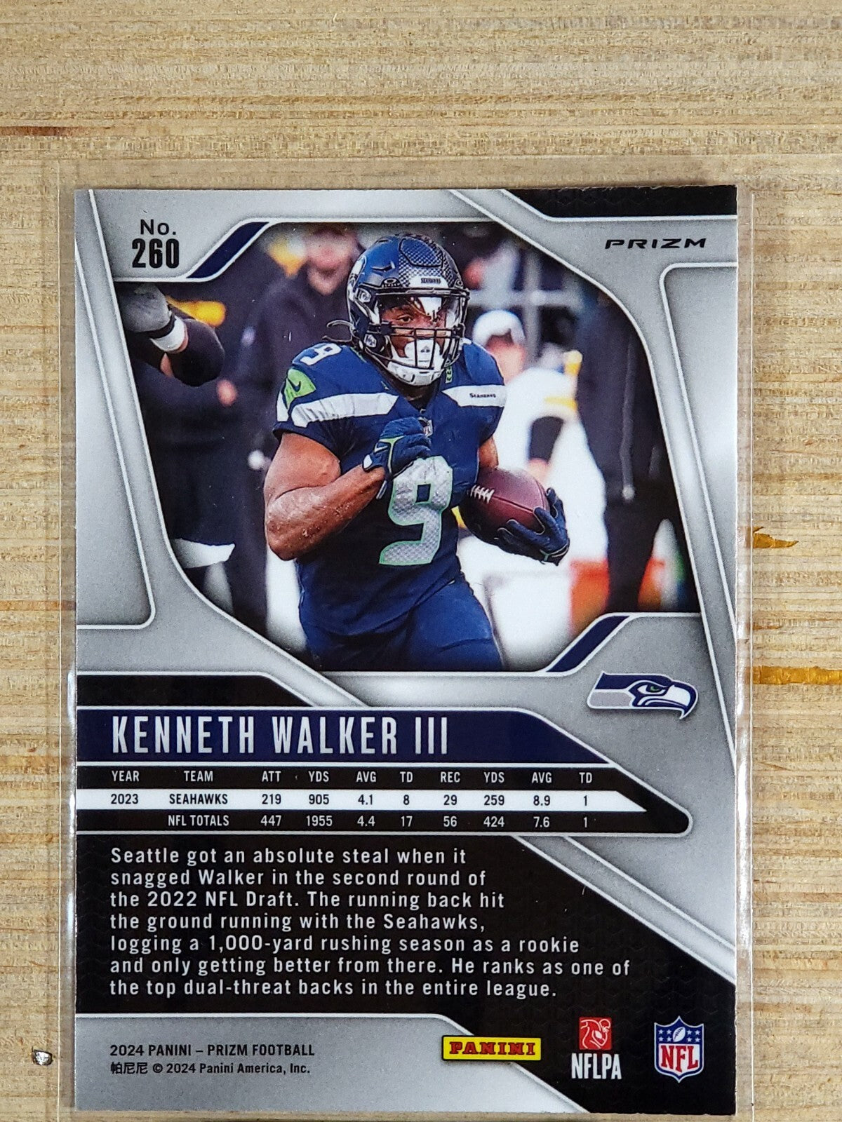 2024 Panini Prizm #260 Kenneth Walker III Orange Disco