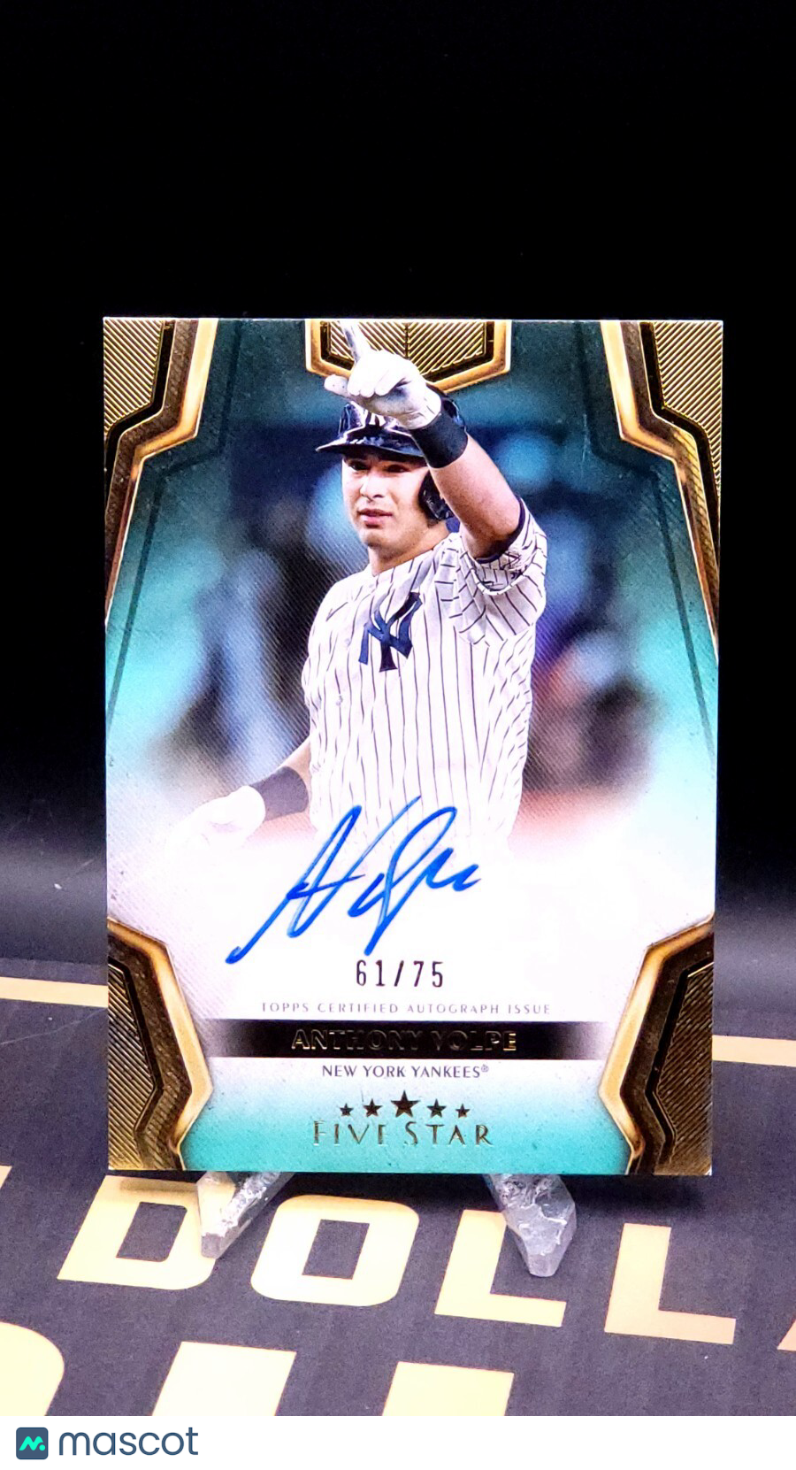 2024 Topps Five Star Anthony Volpe Teal Auto 61/75