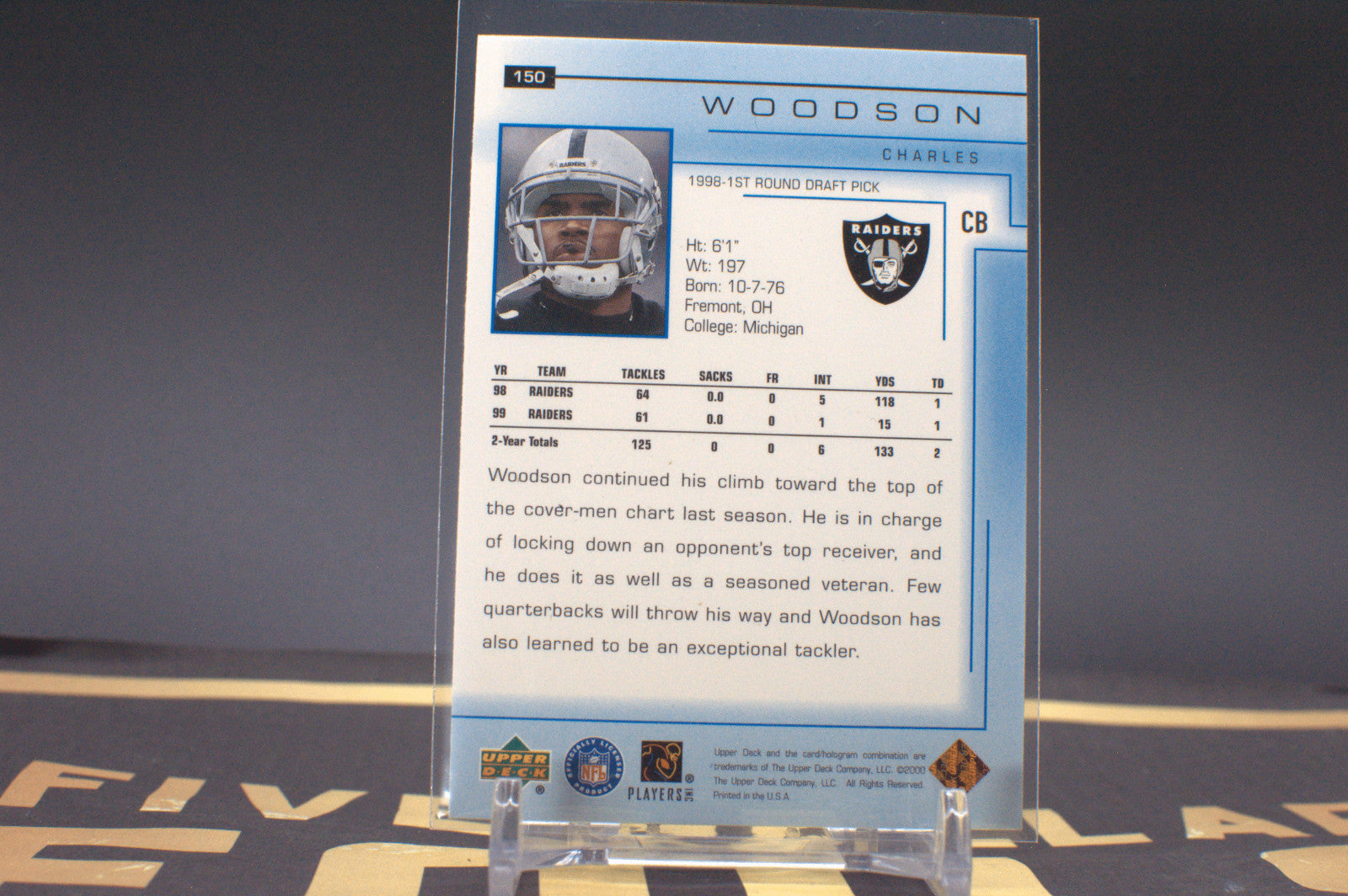 2000 Upper Deck NFL : Charles Woodson #150 **Free Shipping @ $10+**