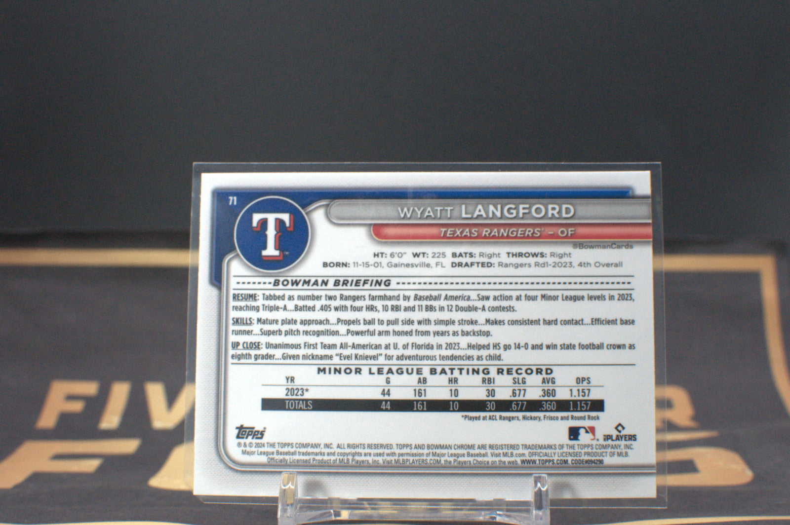2024 Bowman Chrome Wyatt Langford #71 Mega Box Mojo **Free Shipping @ $10+**