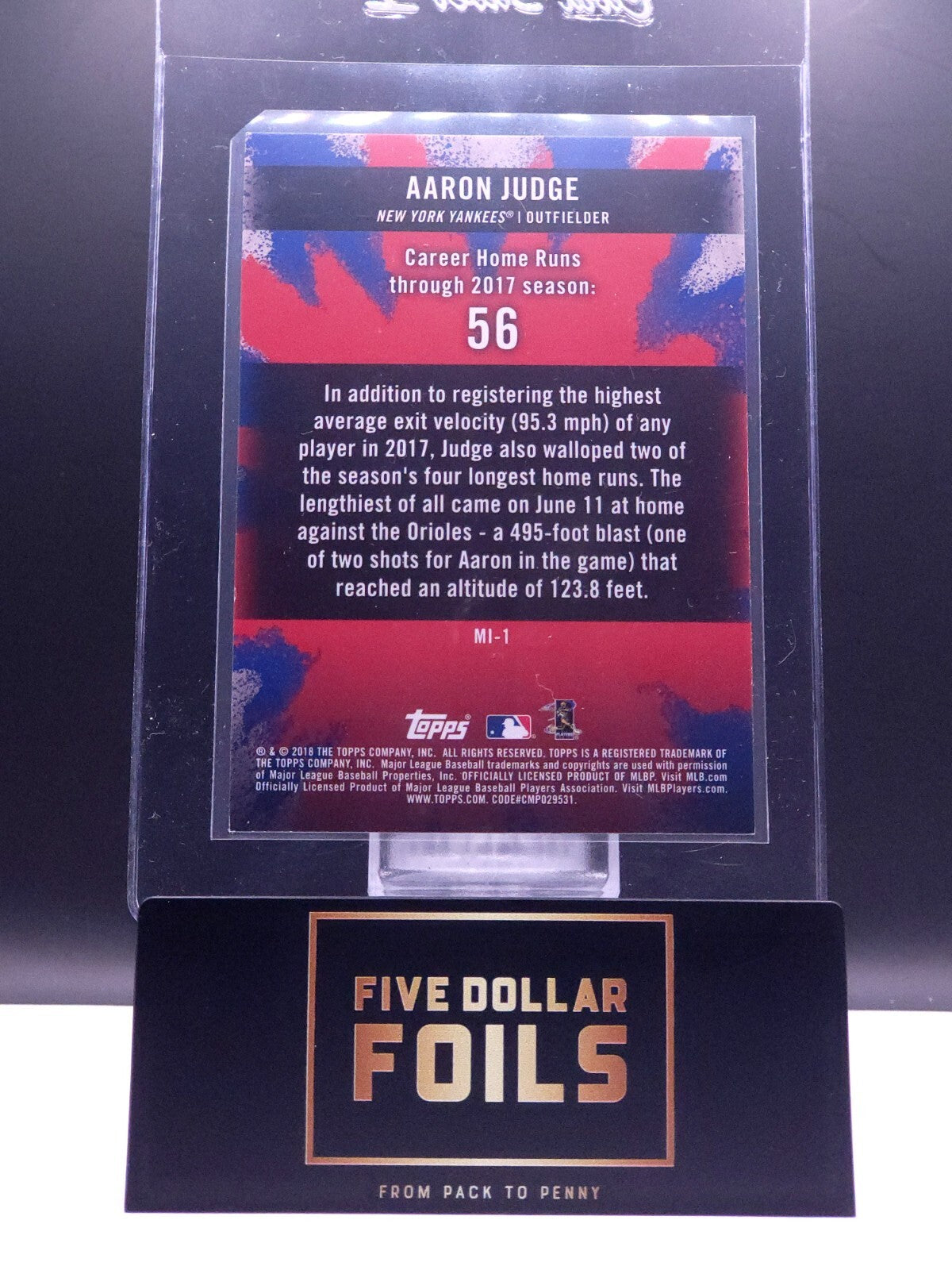 *Free Shipping @ $10* 2024 Topps Holiday Aaron Judge 2018 Ministers of Mash MI-1