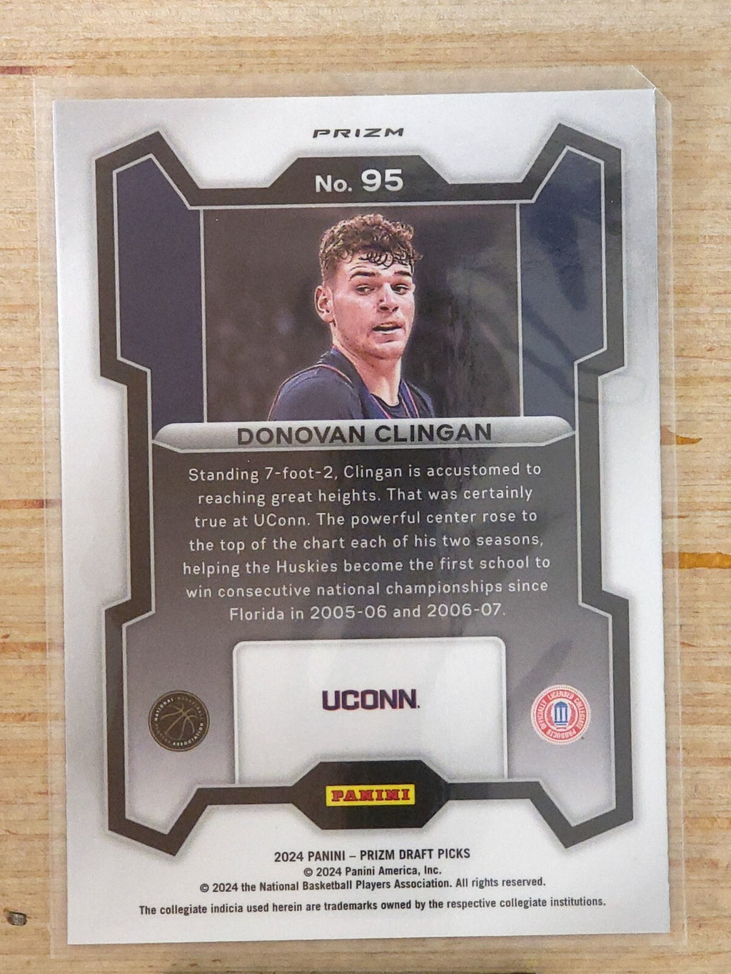 2024 Panini Prizm Draft Picks #95 Donovan Clingan Prizm