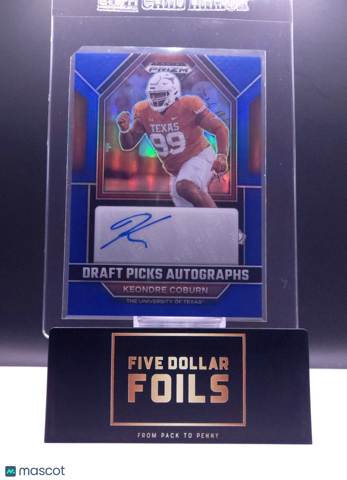 2023 Panini Prizm Draft Picks Auto #DPA-KEC Keondre Coburn Blue 033/149