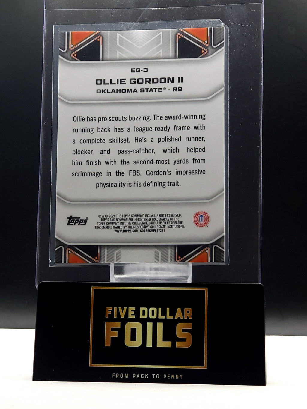 2024 Bowman U Best Elements of the Game EG-3 Ollie Gordon II