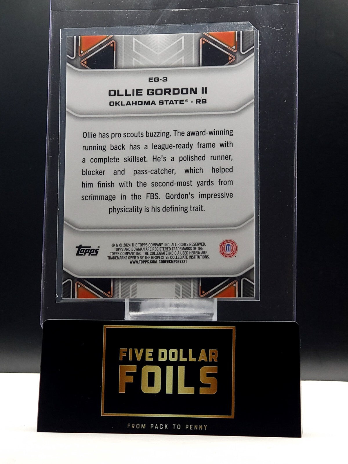 2024 Bowman U Best Elements of the Game EG-3 Ollie Gordon II