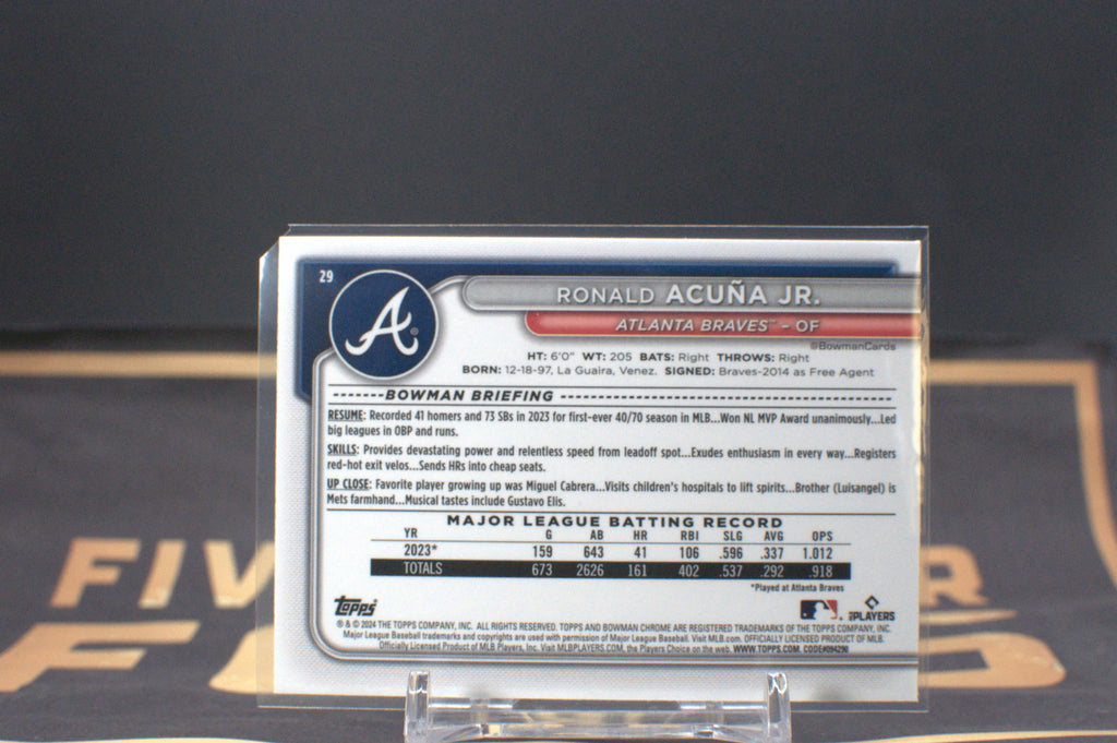 2024 Bowman Chrome Ronald Acuna Jr. #29 Mega Box Mojo **Free Shipping @ $10+**