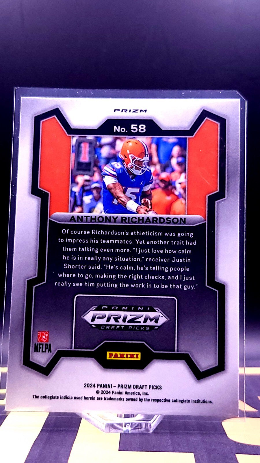 2024 Panini Prizm Draft Picks Anthony Richardson #58 Red Ice Prizm