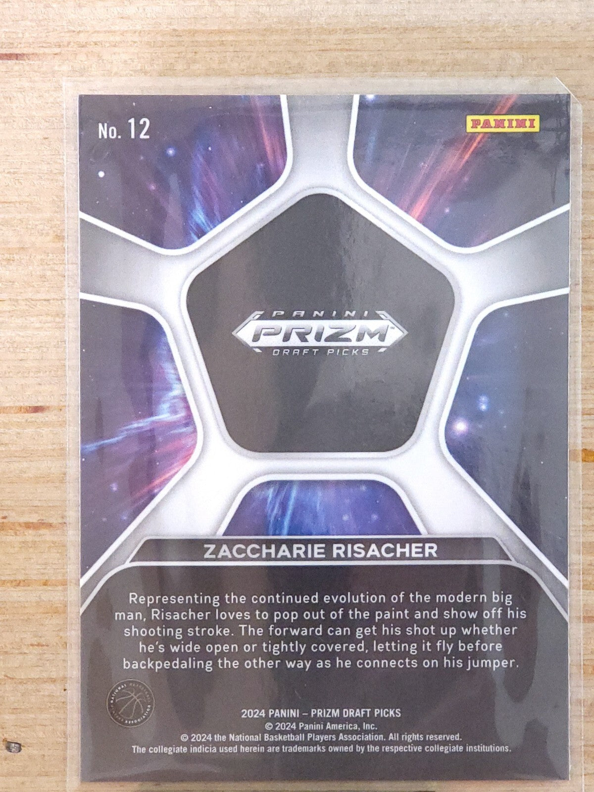 2024 Panini Prizm Draft Picks Deep Space #12 Zaccharie Risacher