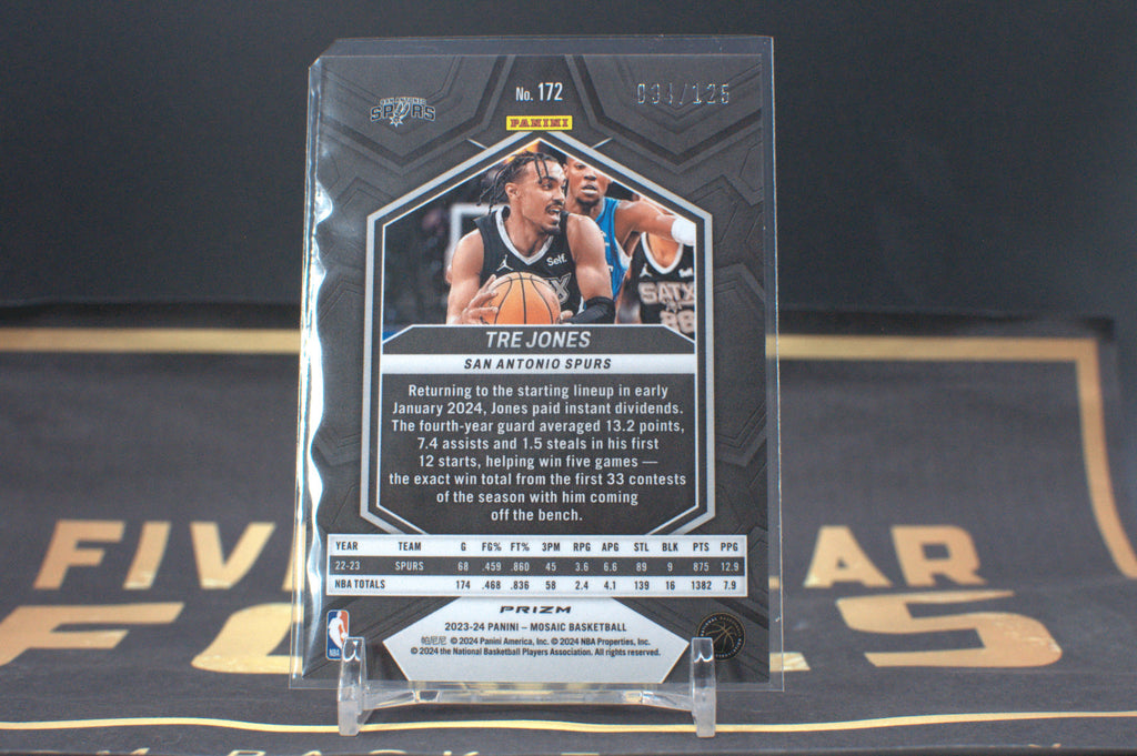 2023 Panini Mosaic: Tre Jones [Ice] #172 034/125 **Free Shipping @ $10+**