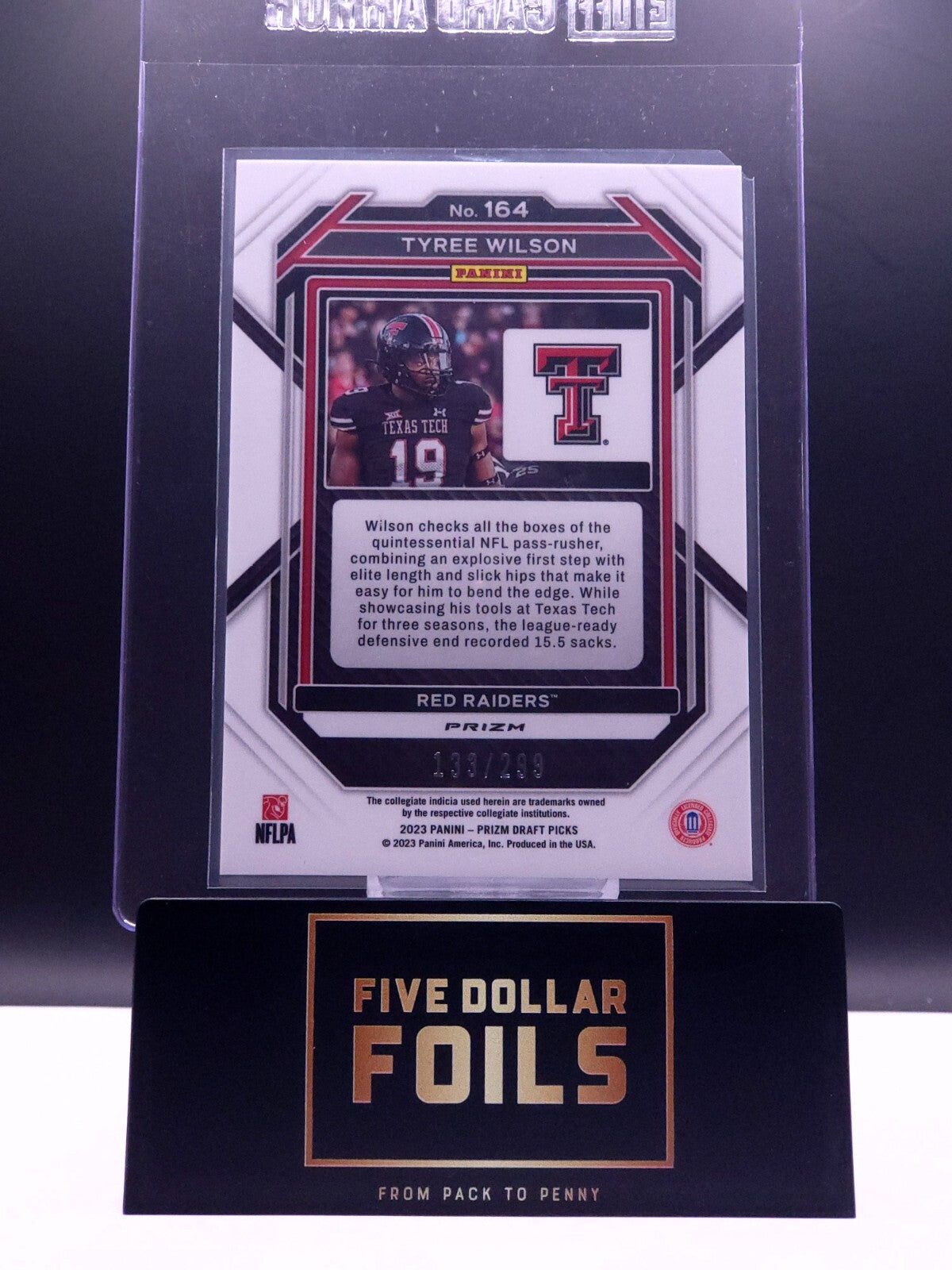 *Free Shipping @ $10* 2023 Prizm Draft Picks - #164 Tyree Wilson Red 133/299