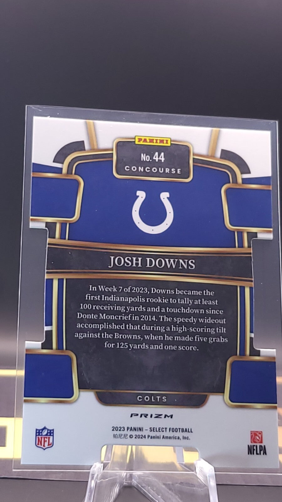 2023 Panini Select Josh Downs Rookie Die-Cut Lime Green 013/599