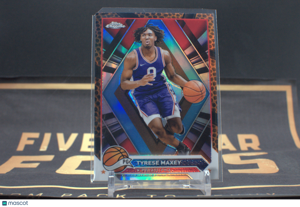 2023 Topps Chrome Tyrese Maxey [Orange Basketball] #33 *Free Shipping @ $10