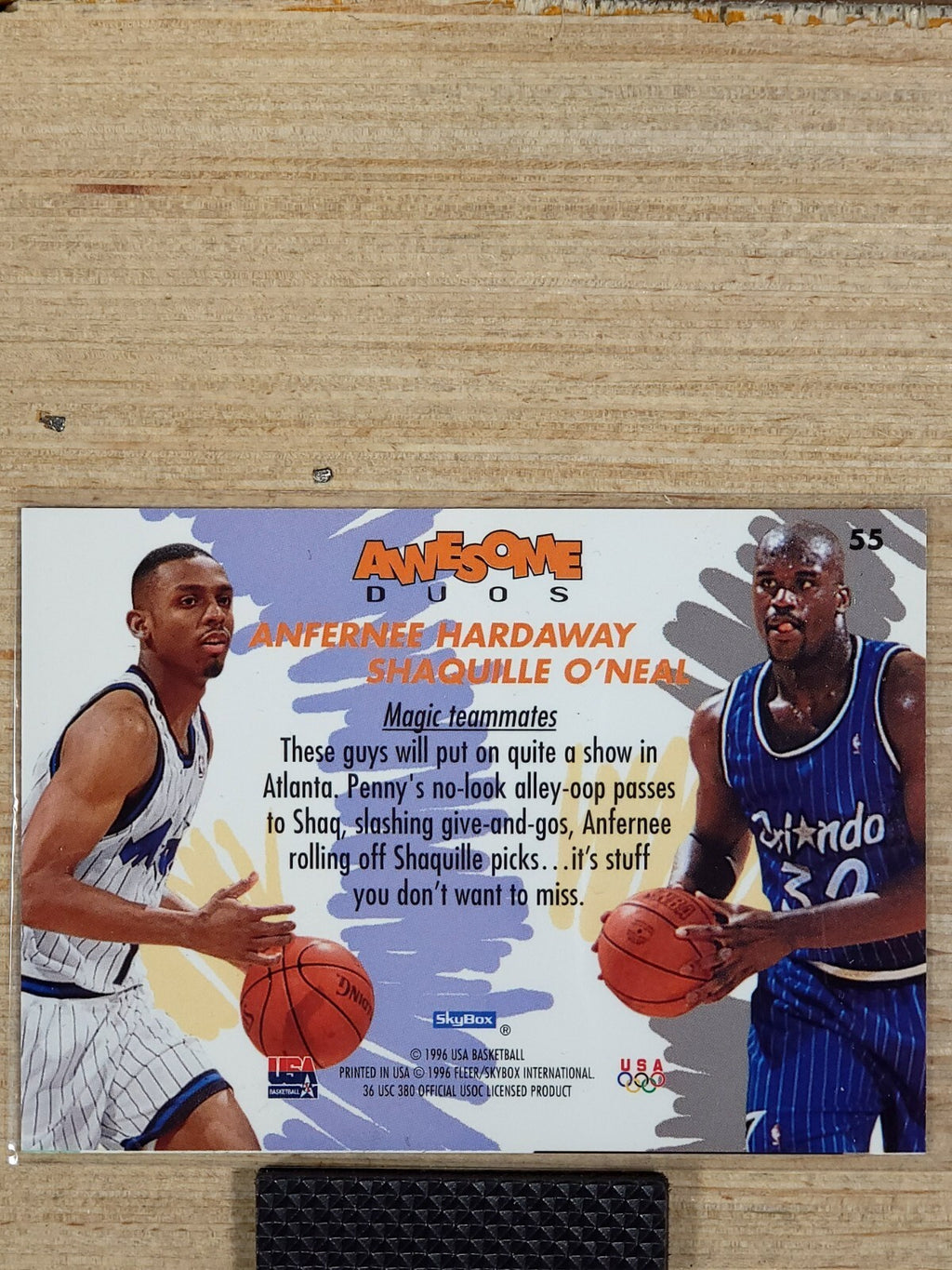 1996 Skybox USA Basketball - #55 Shaquille O'Neal, Anfernee Hardaway