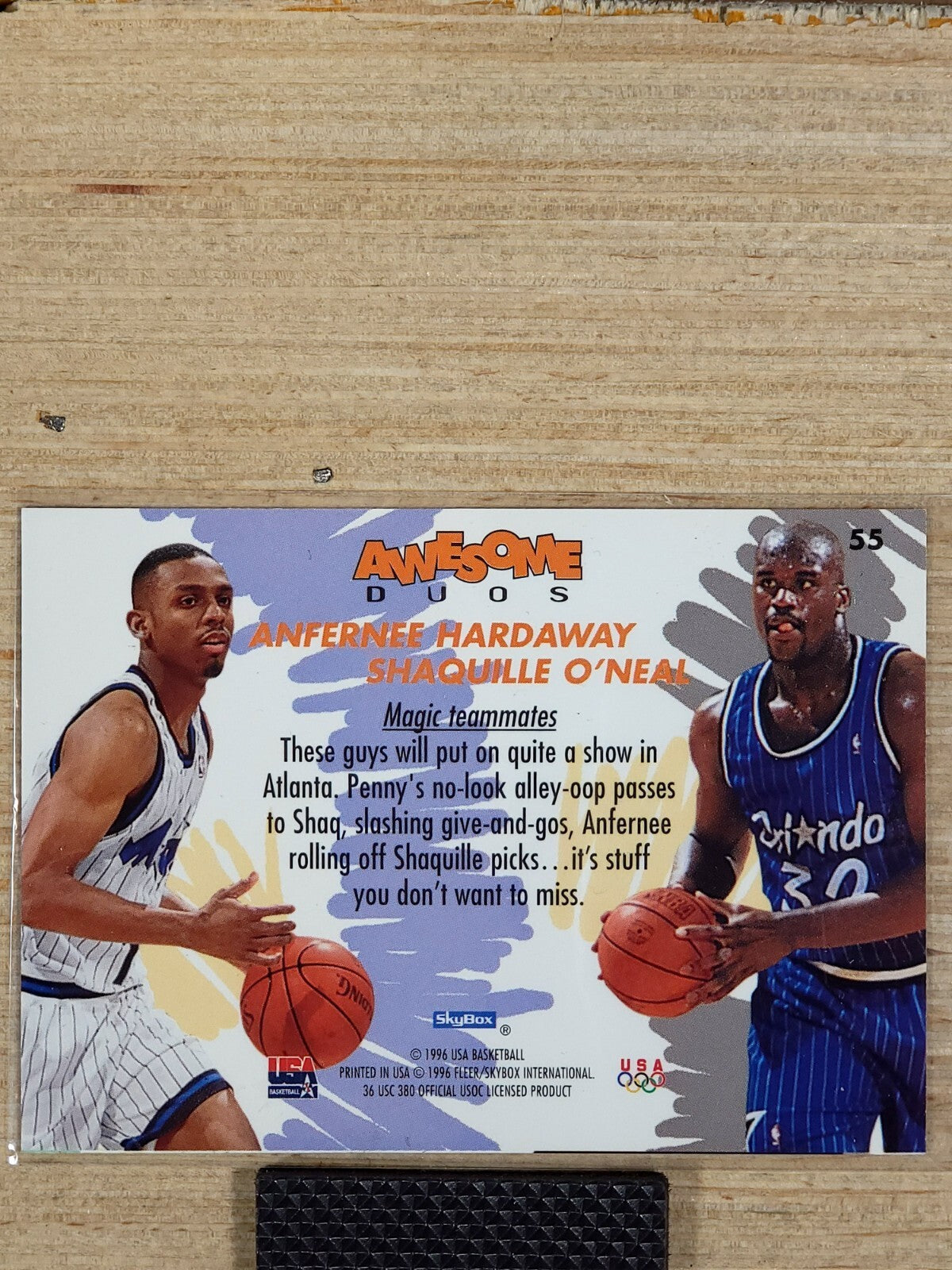 1996 Skybox USA Basketball - #55 Shaquille O'Neal, Anfernee Hardaway