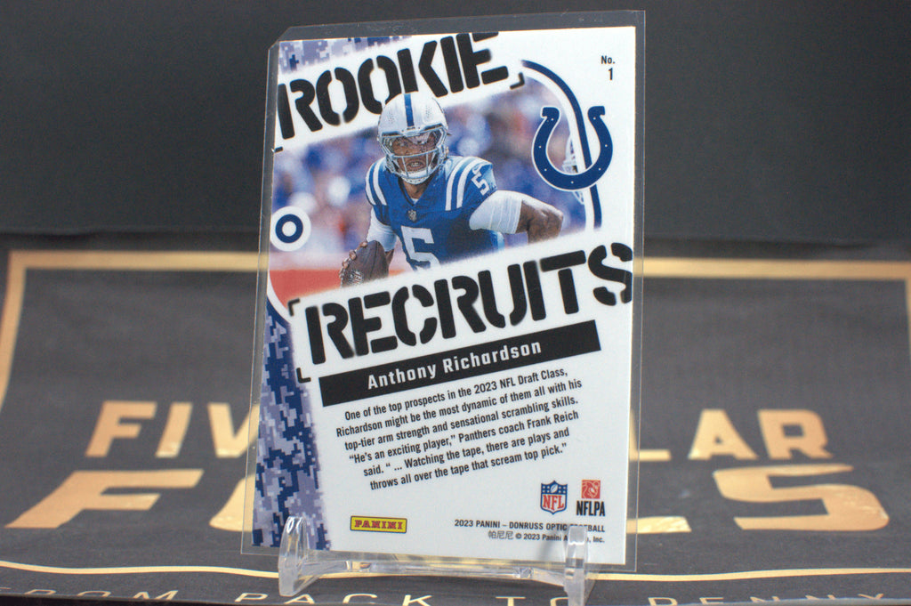 2023 Optic Rookie Recruits Anthony Richardson #1 **Free Shipping @ $10+**