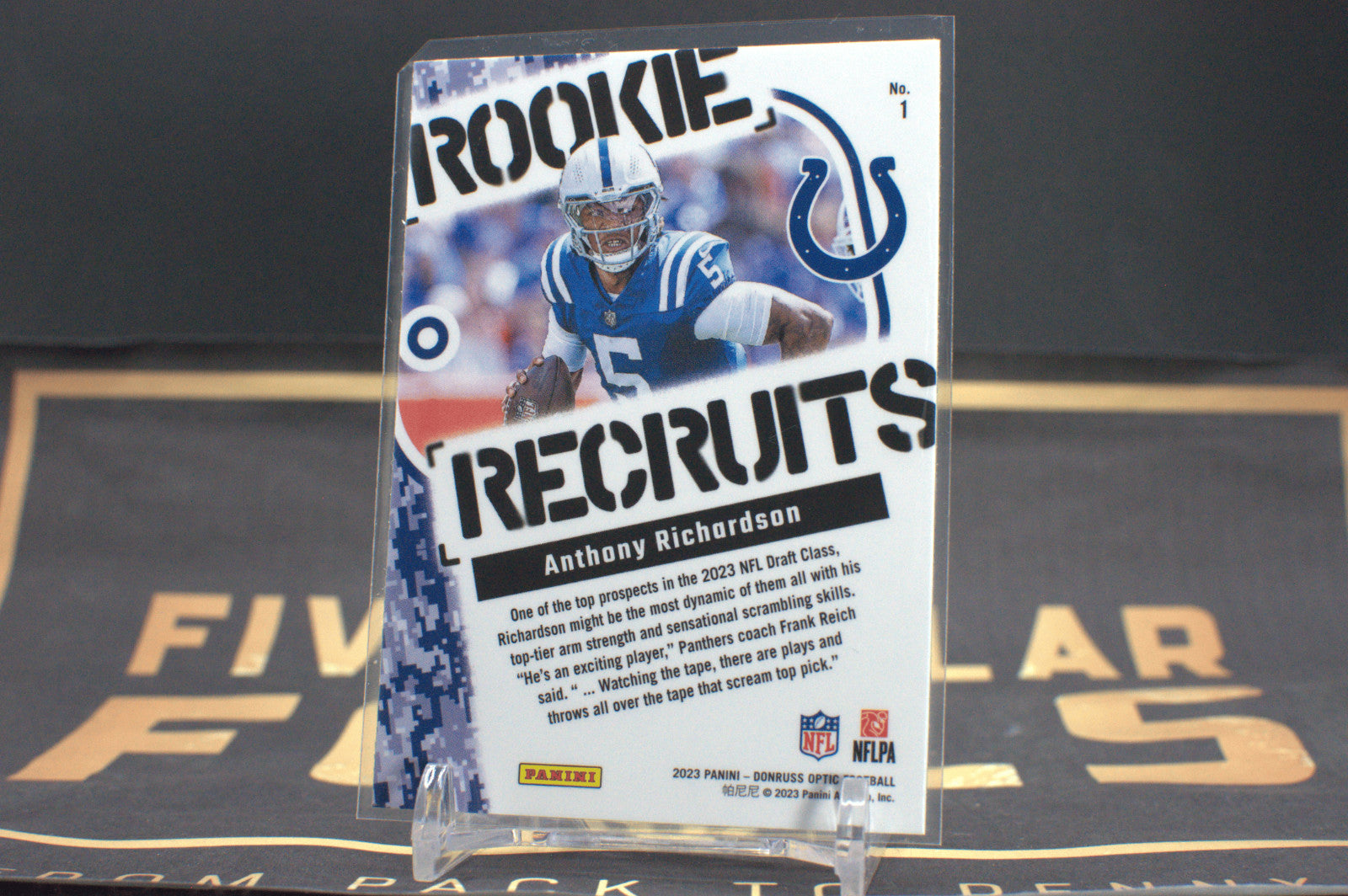 2023 Optic Rookie Recruits Anthony Richardson #1 **Free Shipping @ $10+**