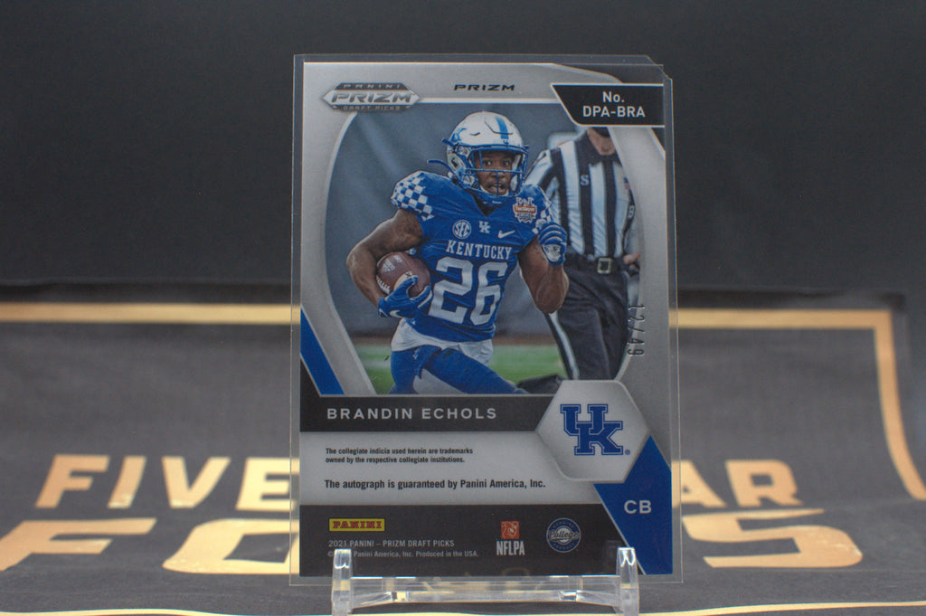 2021 Prizm Draft Picks Football - Orange Pulsar 12/49 - BRANDIN ECHOLS