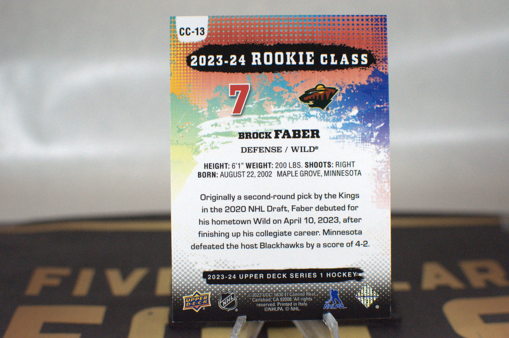 2023 Upper Deck Commemorative Class: Brock Faber [Red] #CC-13