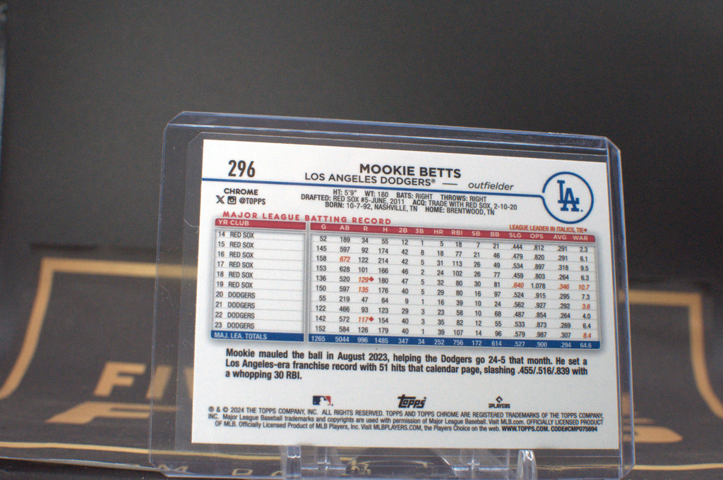 2024 Topps Chrome : Mookie Betts #296 **Free Shipping @ $10+**