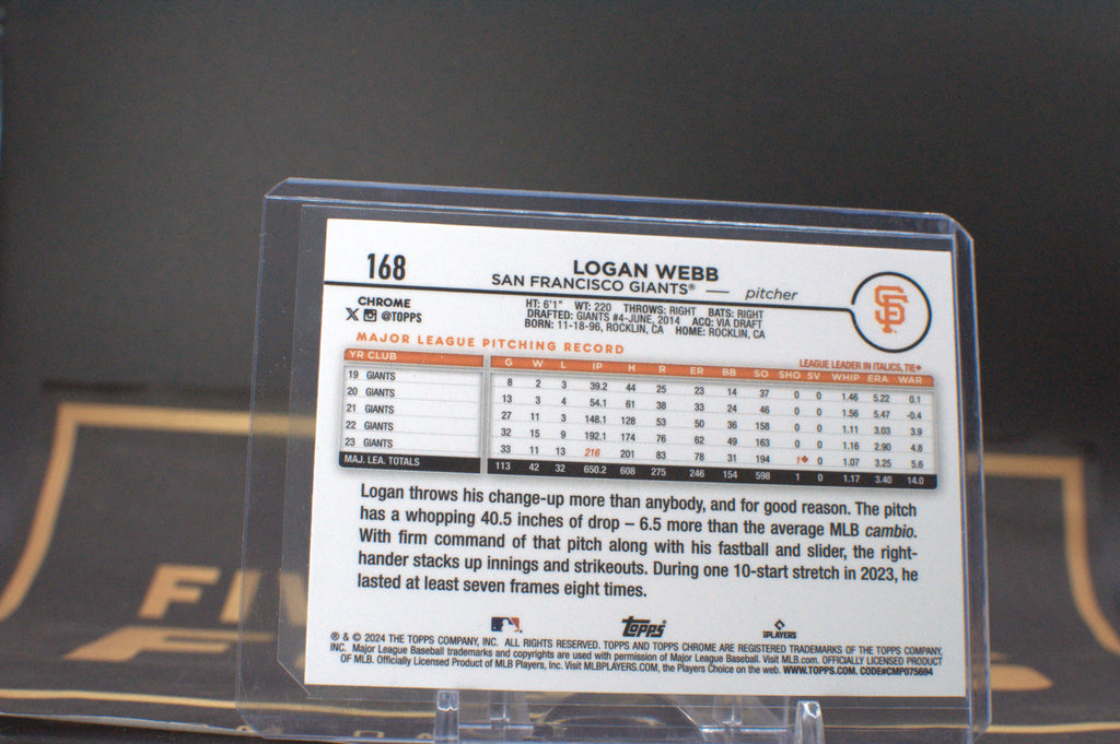 2024 Topps Chrome: Logan Webb [Sepia] #168 **Free Shipping @ $10+**