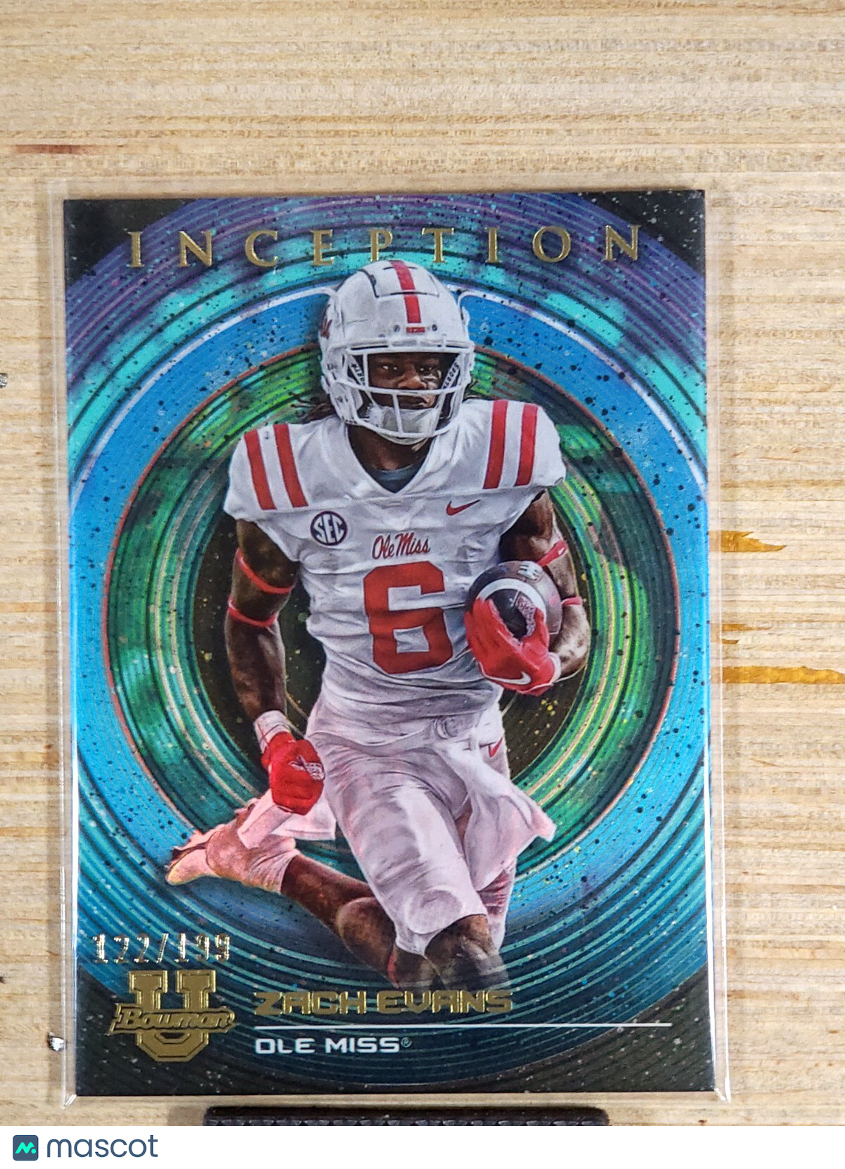 2023 Bowman U Inception #82 Zach Evans Blue 122/199