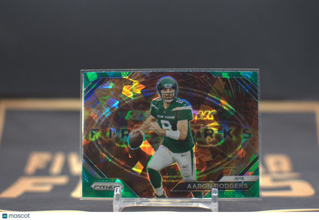 2023 Panini Prizm Fireworks Aaron Rodgers [Green Ice] #F-7 **Free Shipping @ $10