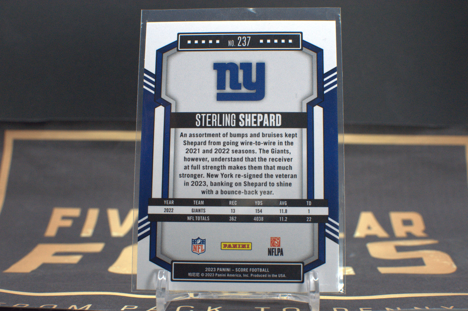 2023 Panini Score Sterling Shepard [Gold Zone] #237 33/50 **Free Shipping @ $10
