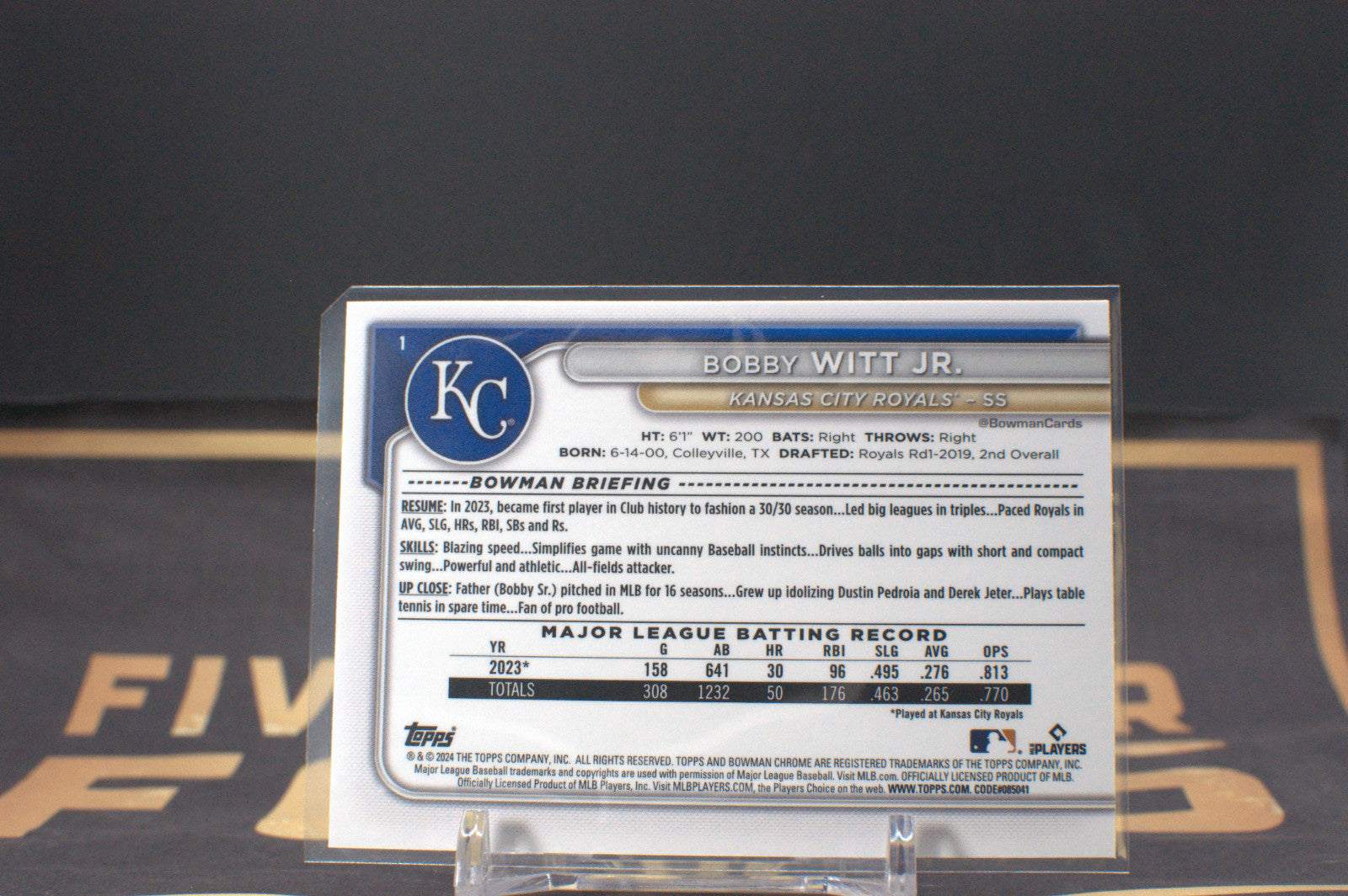 2024 Bowman Chrome Bobby Witt Jr. #1 **Free Shipping @ $10+**