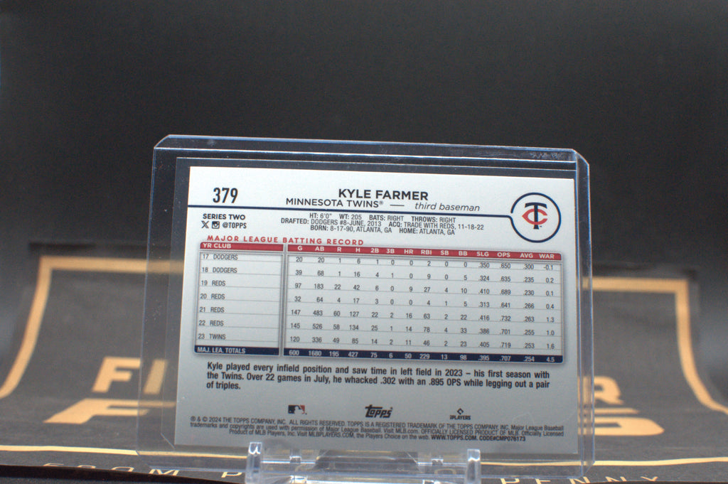 2024 Topps : Kyle Farmer #379 black foil MLB **Free Shipping @ $10+**