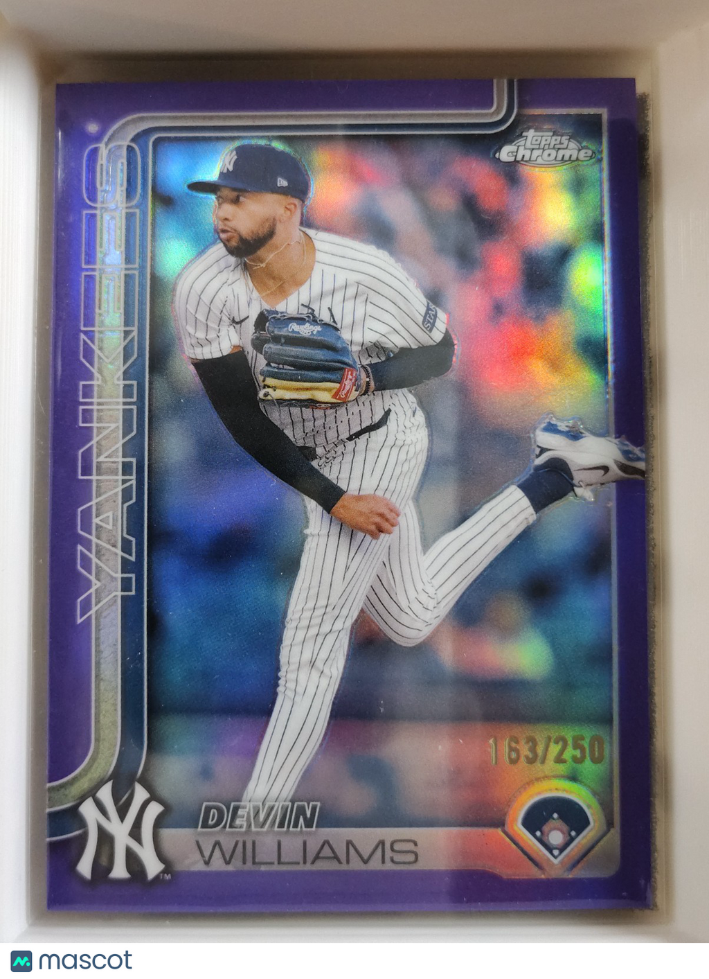 2025 Topps Chrome #153 Devin Williams 163/250 Purple