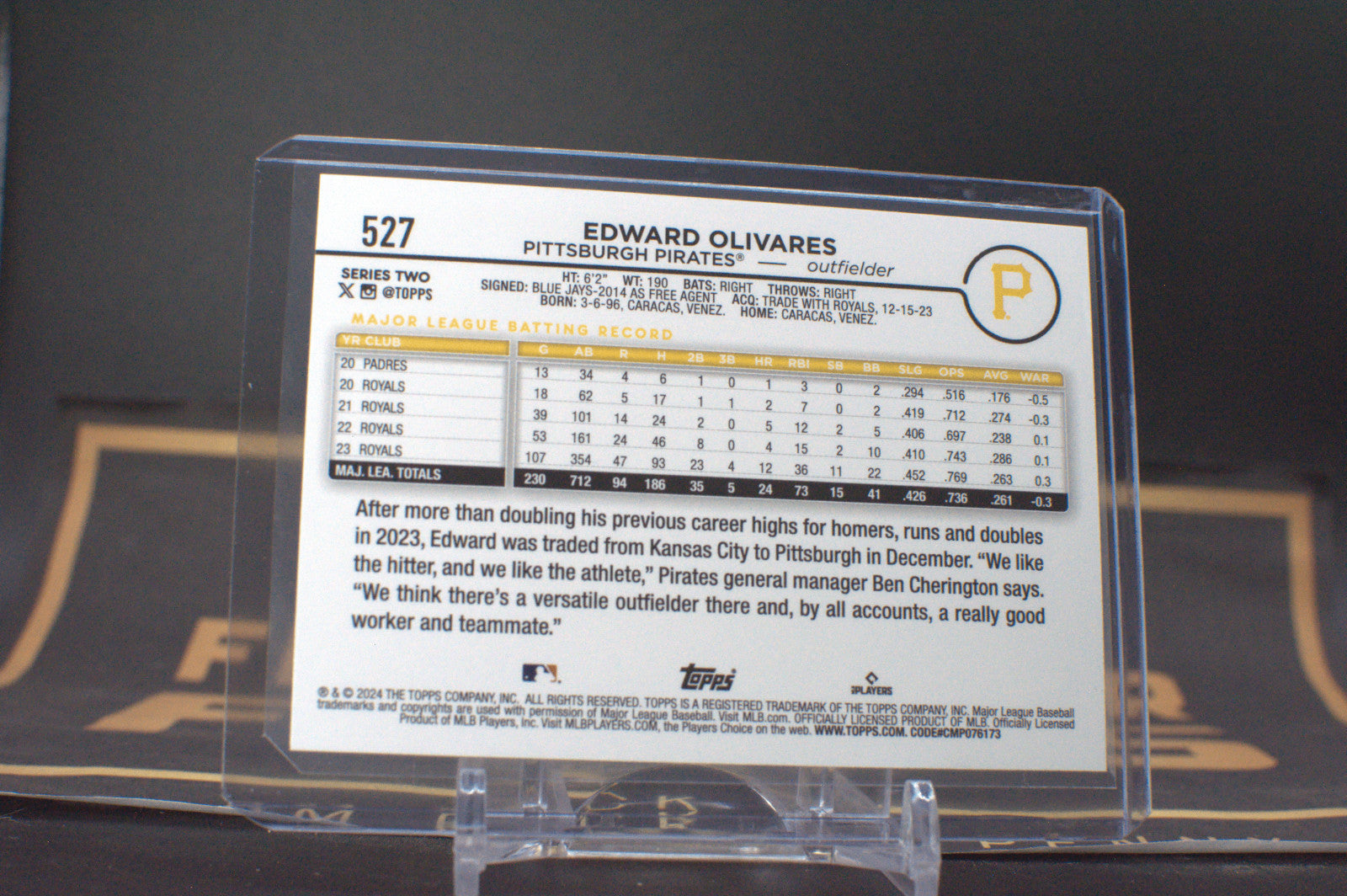 2024 Topps: Edward Olivares [Rainbow Foil] #527 **Free Shipping @ $10+**
