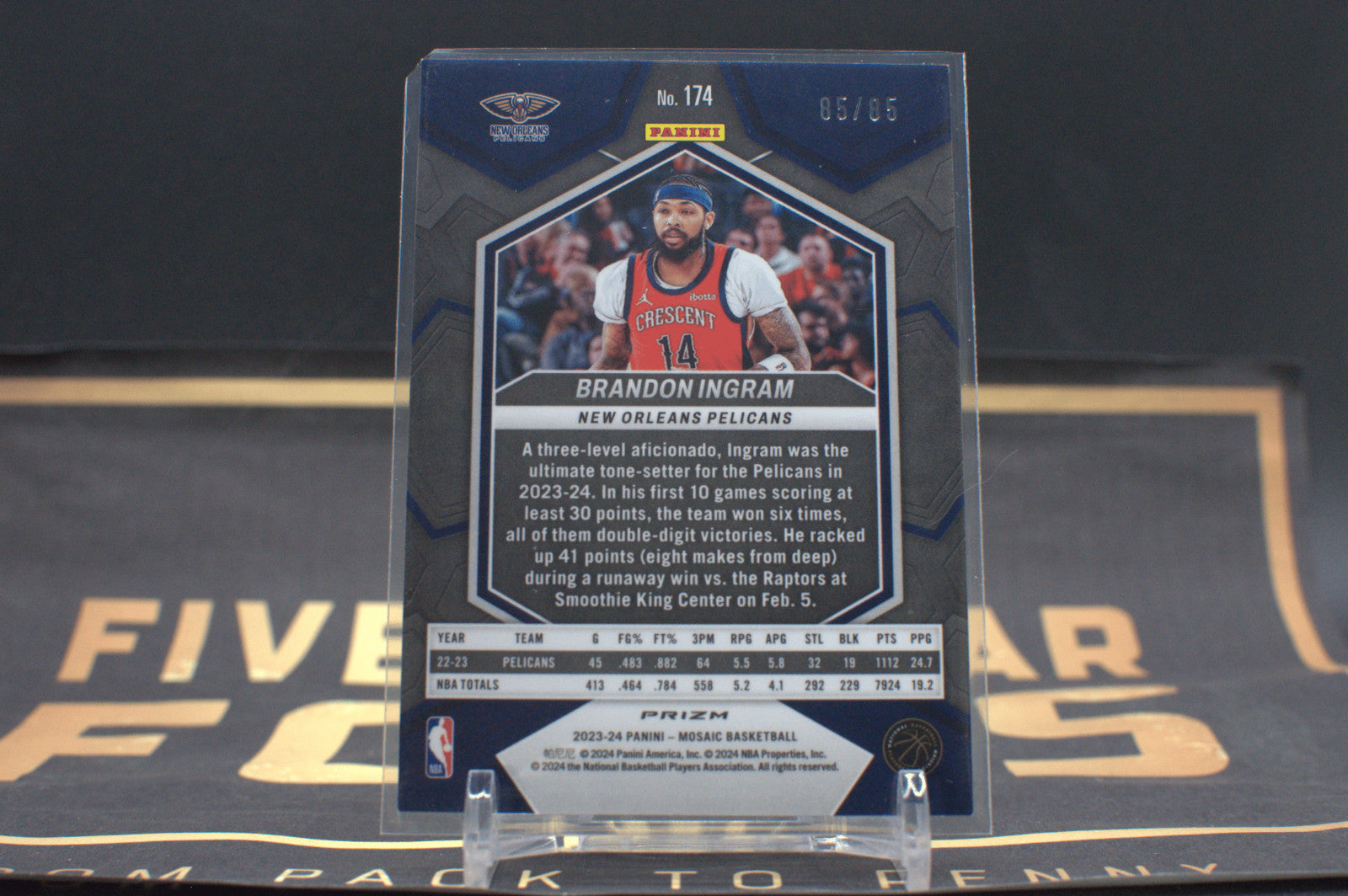 2023-24 Panini Mosaic Brandon Ingram Blue Fast Break 85/85 *Free Shipping @ $10