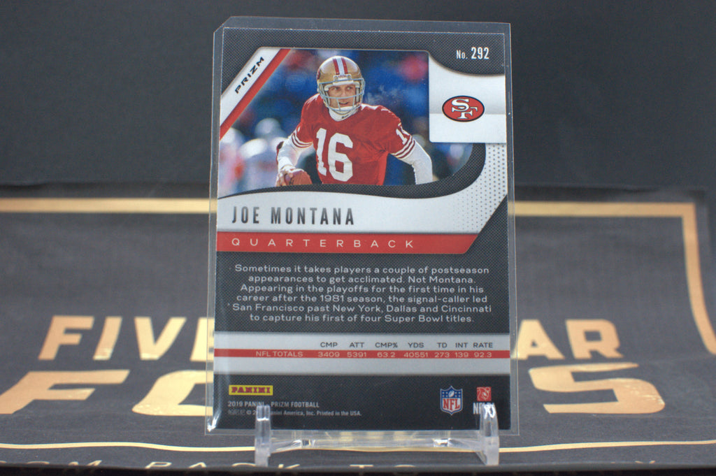 2019 Panini Prizm: Joe Montana [Disco Prizm] #292 *Free Shipping @ $10