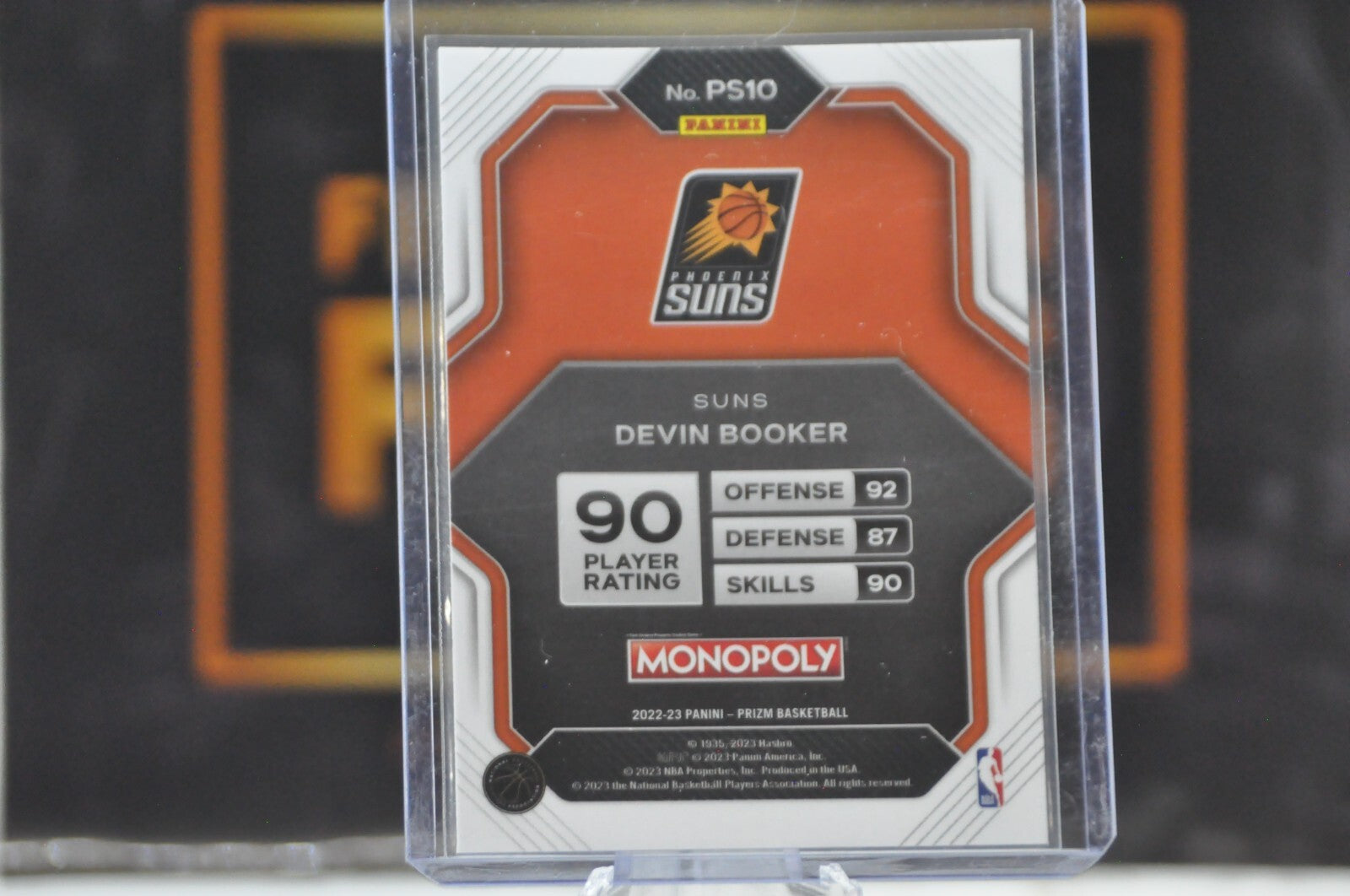 Devin Booker #PS10 (2022 Panini Monopoly Prizm All Stars)