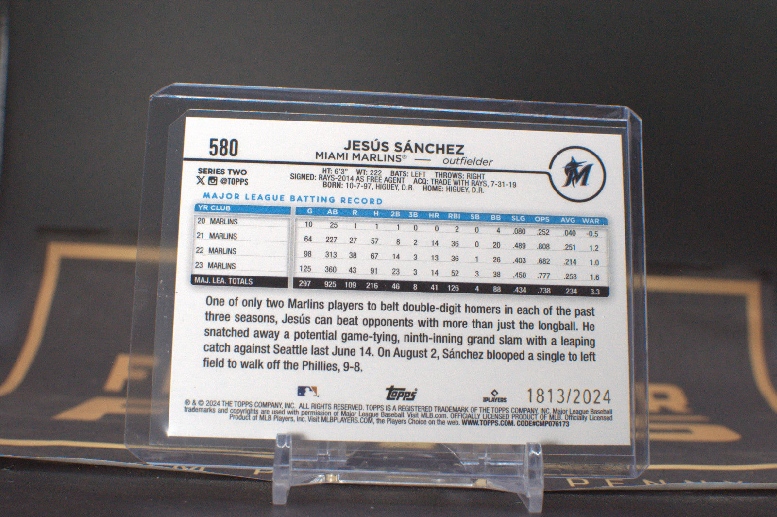 2024 Topps Jesus Sanchez [Gold] #580 **Free Shipping @ $10+**