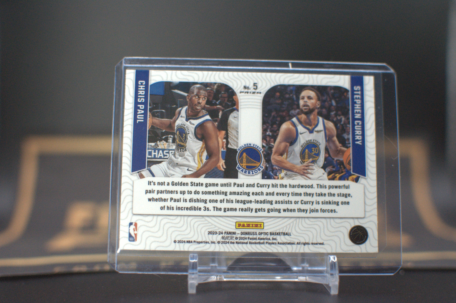 2023 Donruss Optic Optical Illusion: Chris Paul / Stephen Curry [Purple] #5