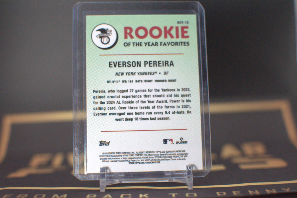 2024 Bowman Rookie Of The Year Favorites: Everson Pereira #ROY-15