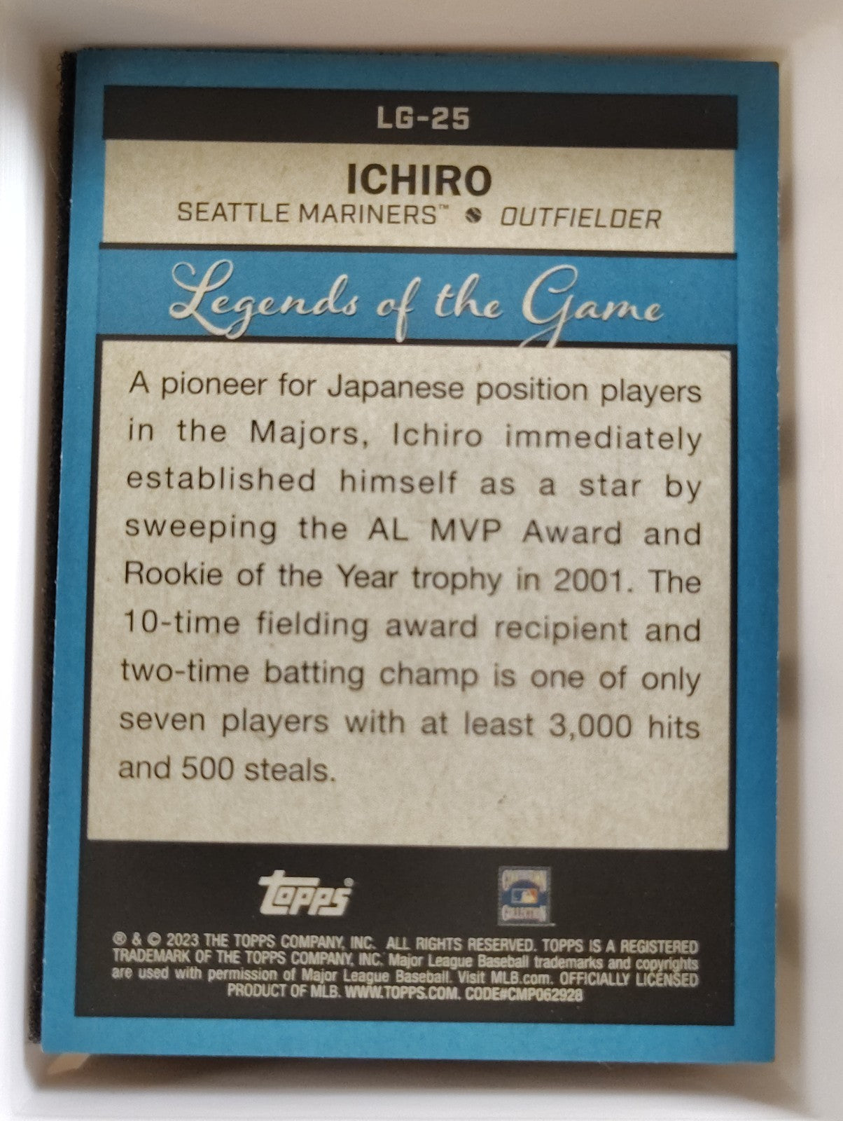 2023 Topps Series 2 - Legends of the Game Ichiro Suzuki #LG-25