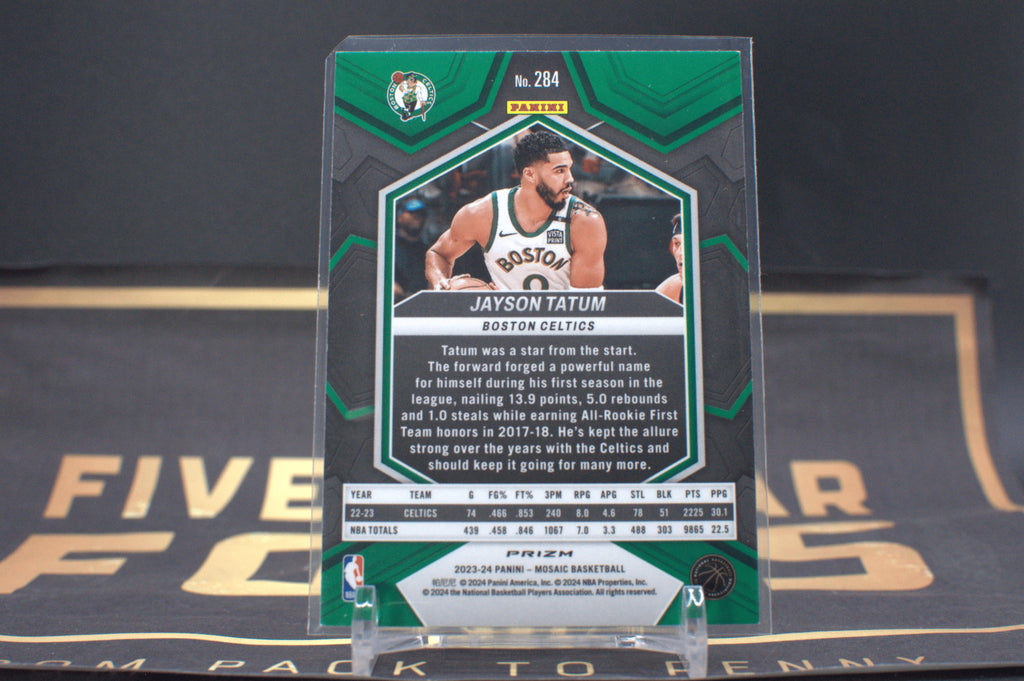 2023-24 Panini Mosaic Silver Fast Break Prizm Jayson Tatum #284