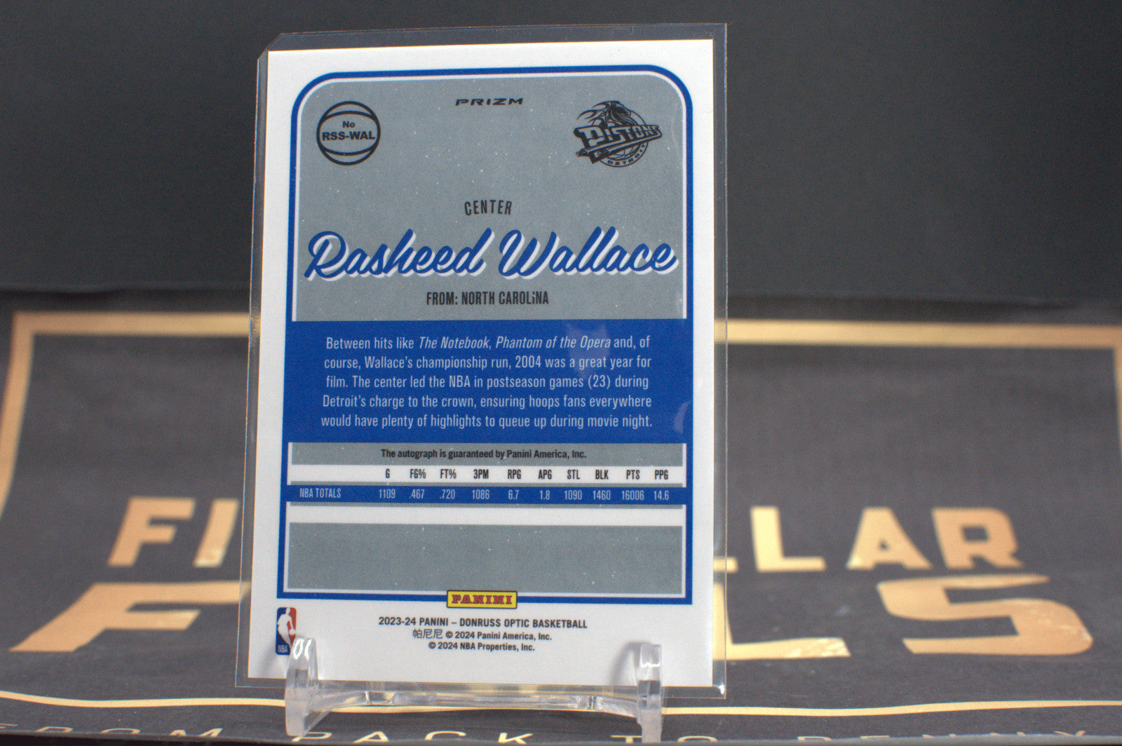 2023/24 Donruss Optic Retro Mojo Choice Rasheed Wallace #RSS-WAL