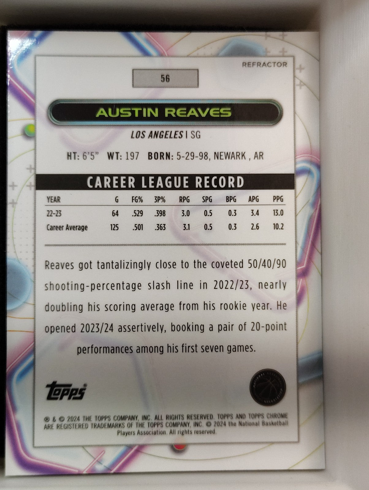 2023-24 Topps Cosmic Chrome - Austin Reaves #56 Refractor