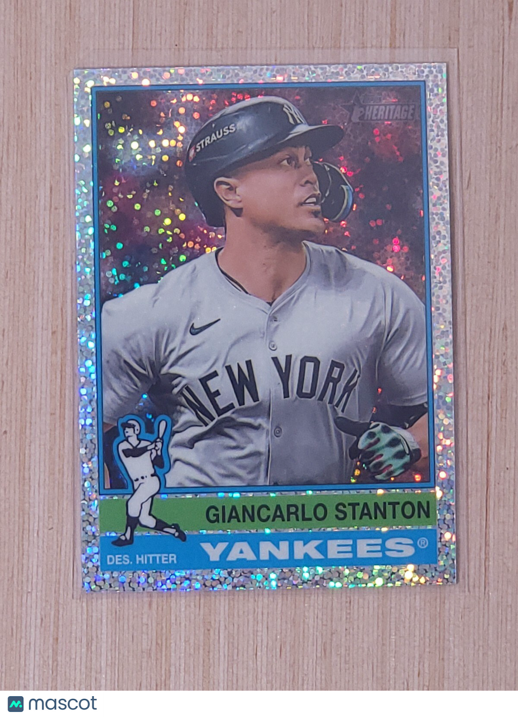 2025 Topps Heritage - Giancarlo Stanton #212 Chrome Silver Sparkle Refractor