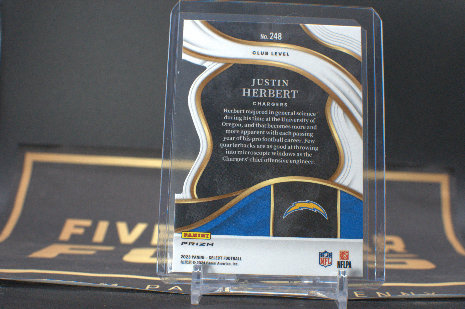 Justin Herbert 2023 Select Red White Blue Club Level Die-Cut #248 Chargers