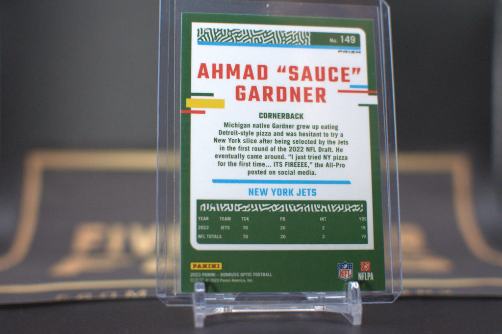 2023 Optic Ahmad Sauce Gardner Stars Holo Prizm Parallel New York Jets