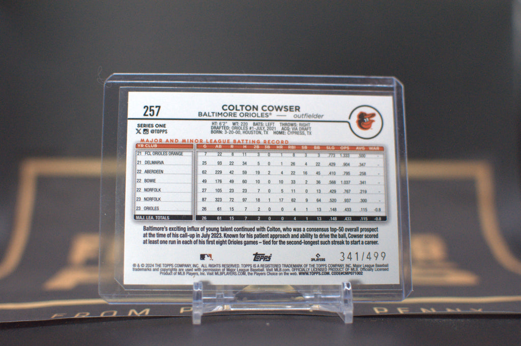 2024 Topps: Colton Cowser [Green Crackle Foil] #257