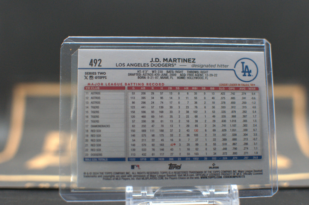 2024 Topps: J.D. Martinez [Royal Blue] #492