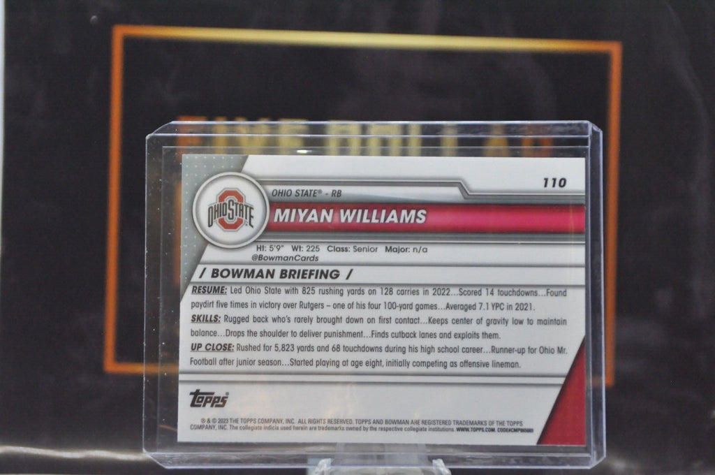 2023 Bowman Chrome University: Miyan Williams [Xfractor] #110