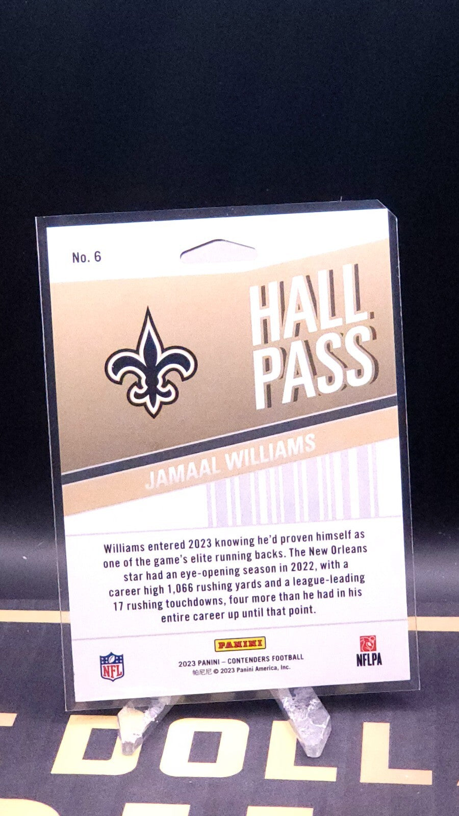 2023 Panini Contenders  Hall Pass #6 Jamaal Williams Galactic